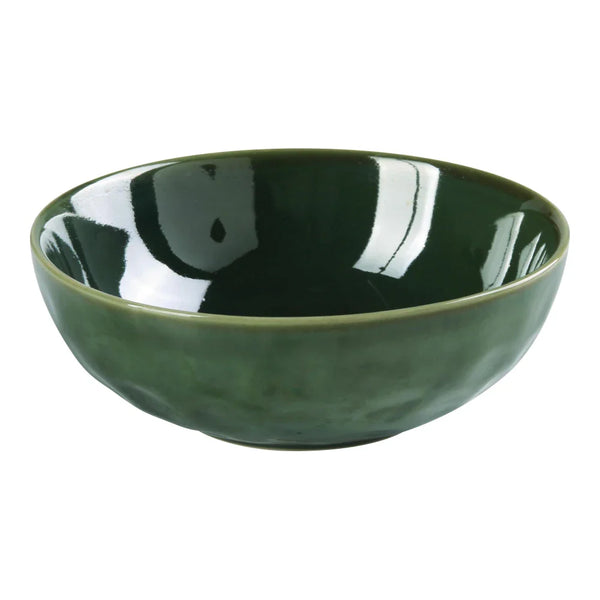 Yanco GG-807 Green Gem 7" Round Salad Bowl in Green Porcelain, 28oz - Pack of 24