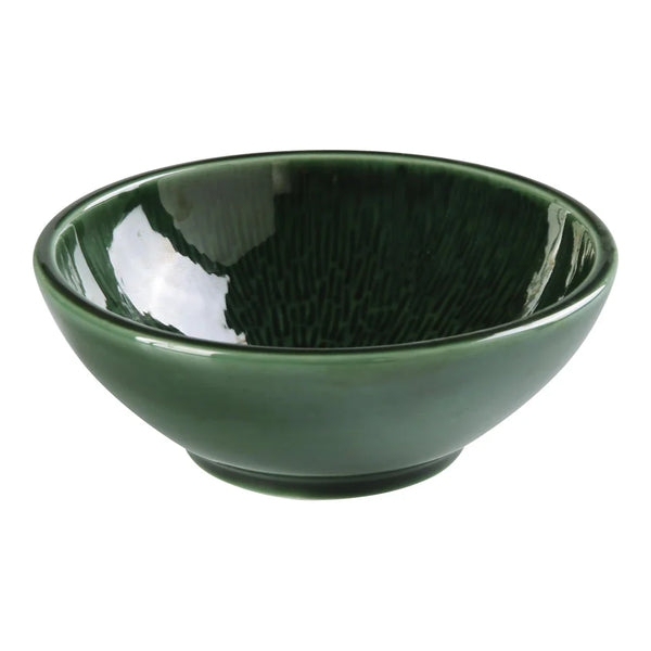 Yanco GG-808 Green Gem 8.13" Round Noodle Bowl in Green Porcelain, 32oz - Pack of 12