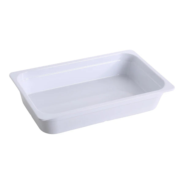 Yanco GN-121 20.87" Rectangular GN Pan 1/1, Melamine, White, 8L - Pack of 3