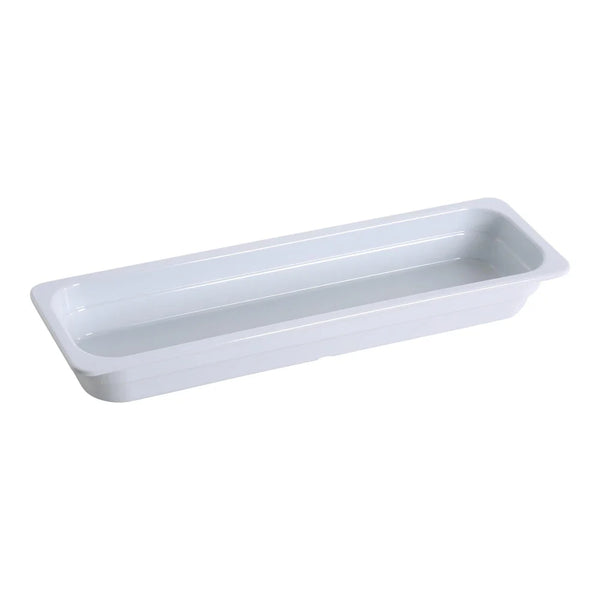 Yanco GN-420 20.87" Rectangular GN Pan 2/4, Melamine, White, 3L - Pack of 3