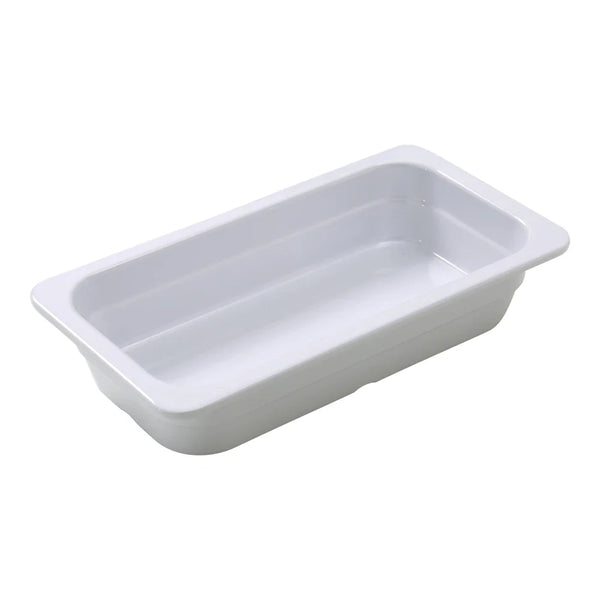 Yanco GN-512 12.8" Rectangular GN Pan 1/3, Melamine, White, 2L - Pack of 6