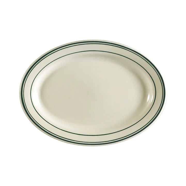 CAC China GS-14 Oval Platter R.E. #9 12 1/2" Case of 12 Pcs