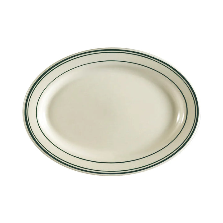 CAC China GS-41 Oval Platter R.E. #10 13 1/2" Case of 12 Pcs