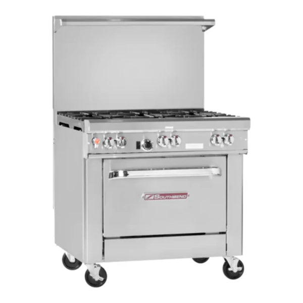 Southbend H4361A 36" 6 Ultimate Gas And Electric Hybrid Restaurant Range w/ Convection Oven, 40,000 BTU