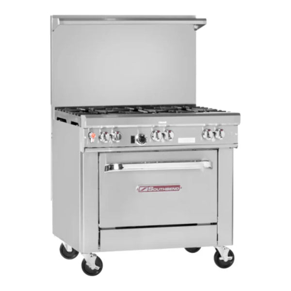 Southbend H4361D-1G 36.5" Ultimate Series, 4 Non-Clog Burners, Manual Griddle With Electric Standard Oven, Natural Gas Range, 150000 BTU