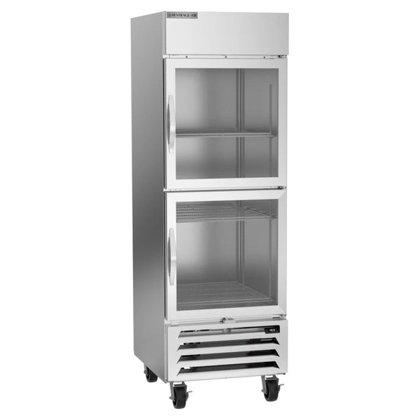 Beverage-Air HBF23HC-1-HG 27" Bottom Mounted Half Glass Door Reach In Freezer 23 cu. ft.