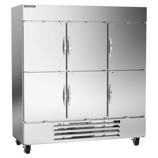 Beverage-Air HBF72HC-5-HS Horizon Series 75" Bottom Mount Half-Door Reach In Freezer