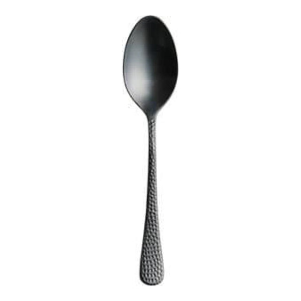 Furtino Hamford Dessert Spoon Black Matt 18/10 Stainless Steel Dessert Spoon 4 mm, Pack of 12