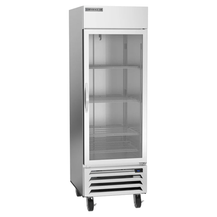 Beverage-Air HBR23HC-1-G Horizon Series 27" Bottom Mounted Glass Door Reach In Refrigerator with LED Lighting