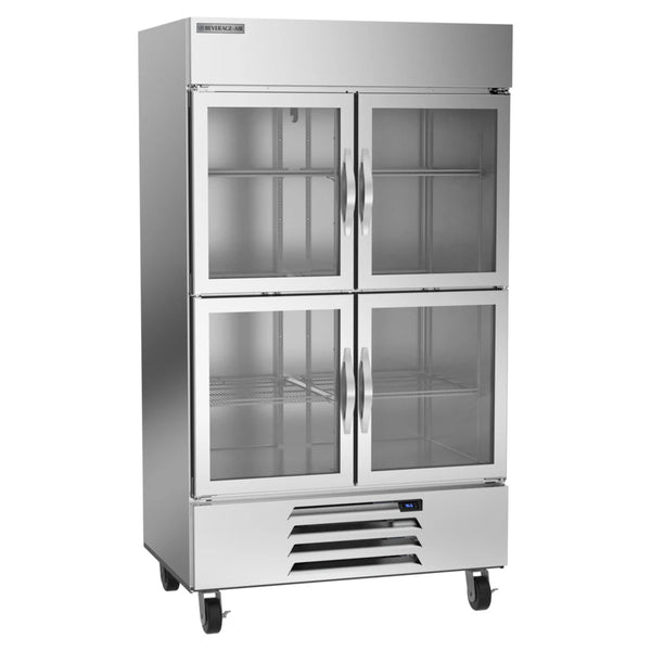 Beverage-Air HBR44HC-1-HG Horizon Series 47" Bottom Mount Half Glass Door Reach In Refrigerator