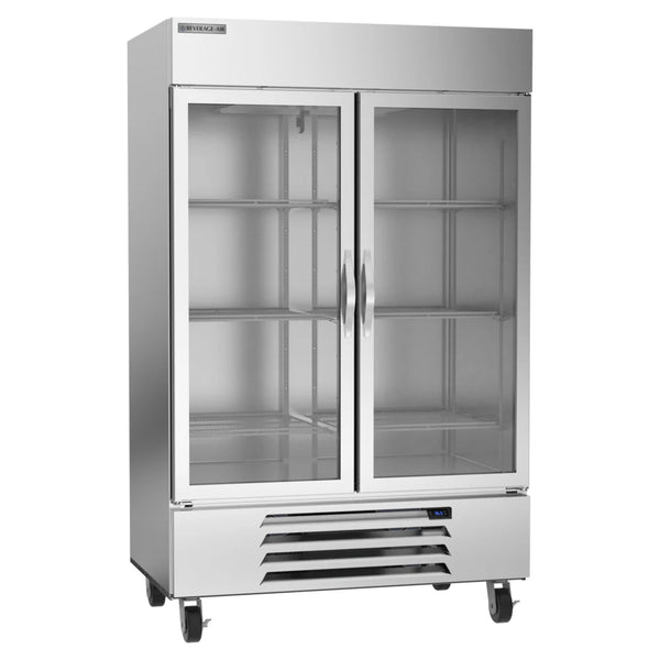 Beverage-Air HBR49HC-1-G Horizon Series 52" Bottom Mounted Glass Door Reach In Refrigerator with LED Lighting