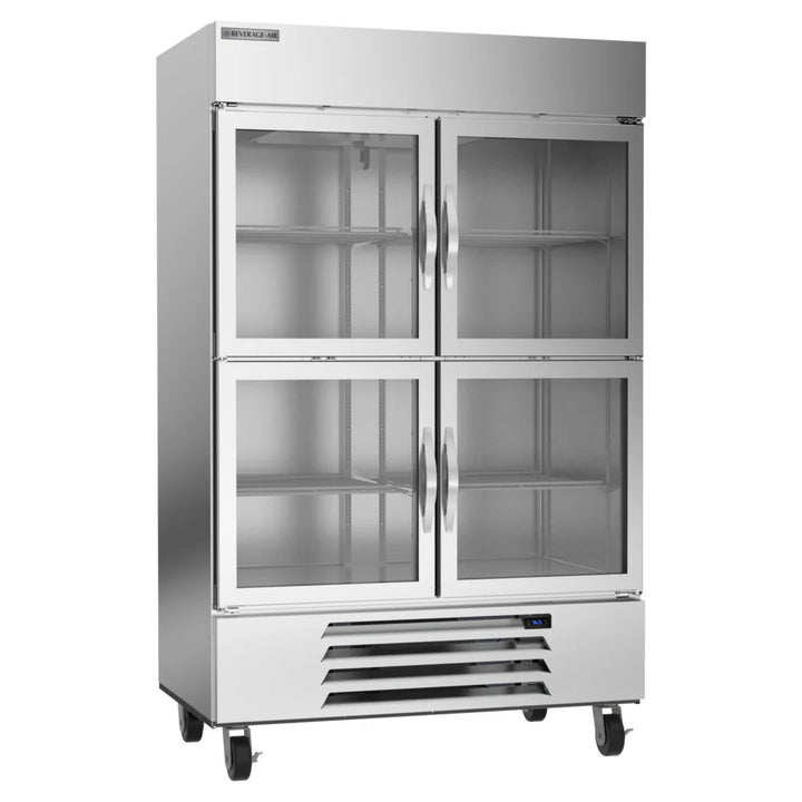 Beverage-Air HBR49HC-1-HG Horizon Series 52" Glass Half Door Bottom Mounted Reach In Refrigerator