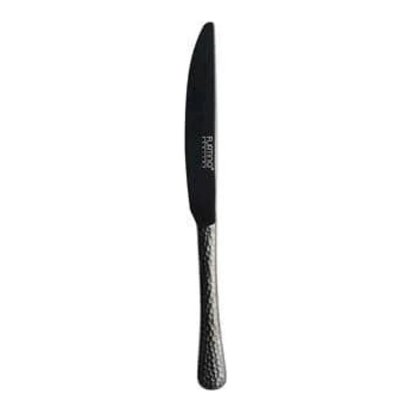 Furtino Hamford Dessert Knife Black Mirror 18/10 Stainless Steel Dessert Knife 4 mm, Pack of 12