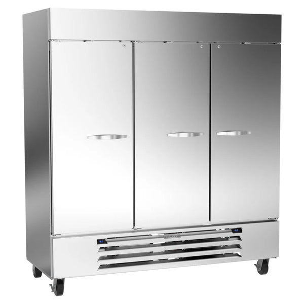 Beverage-Air HBRF72HC-1-C Horizon Series Three Section Dual Temperature Reach in Refrigerator / Freezer