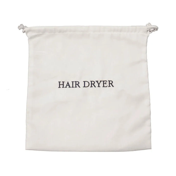 Hospitality 1 Source HDBAG-WH Hair Dryer Bag — White w/ Navy Blue Embroidery Case Pack of 10 Pieces