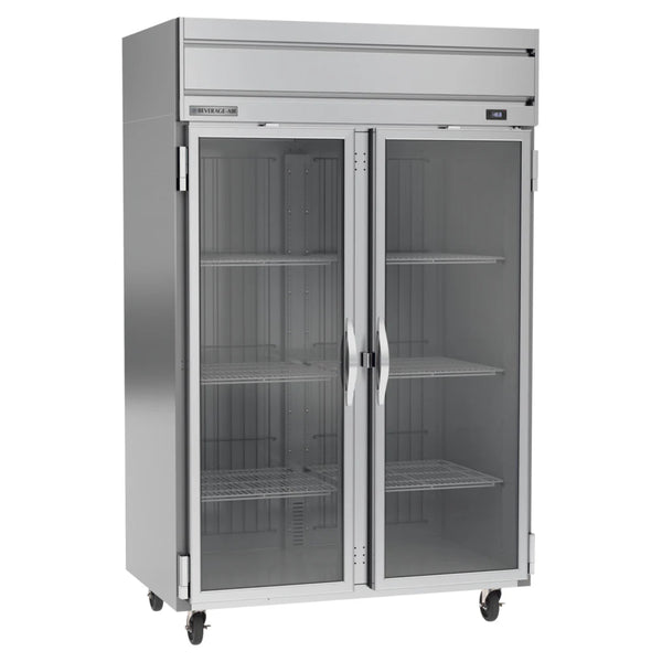 Beverage-Air HF2HC-1G Horizon Series 52" Top Mounted Glass Door Reach In Freezer