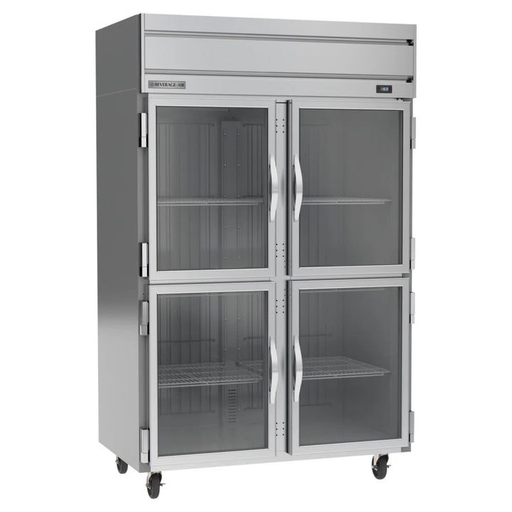 Beverage-Air HF2HC-1HG Horizon Series 52" Top Mounted Half Glass Door Reach In Freezer