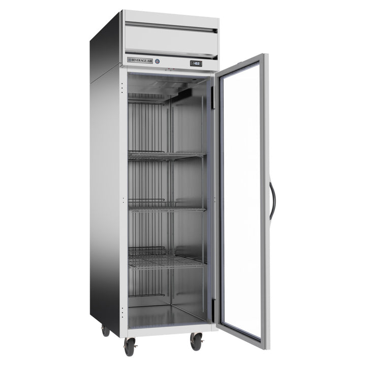 Beverage-Air HFPS1HC-1G Horizon Series 26" Stainless Steel Glass Door All Reach In Freezer with LED Lighting