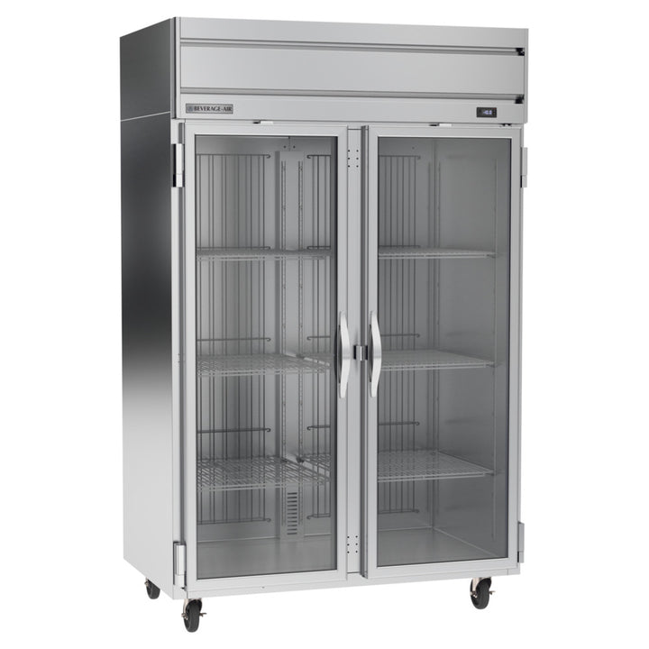 Beverage-Air HFPS2HC-1G Horizon Series 52" Stainless Steel Glass Door Reach In Freezer