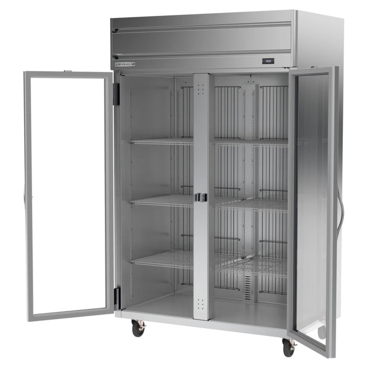 Beverage-Air HFPS2HC-1G Horizon Series 52" Stainless Steel Glass Door Reach In Freezer