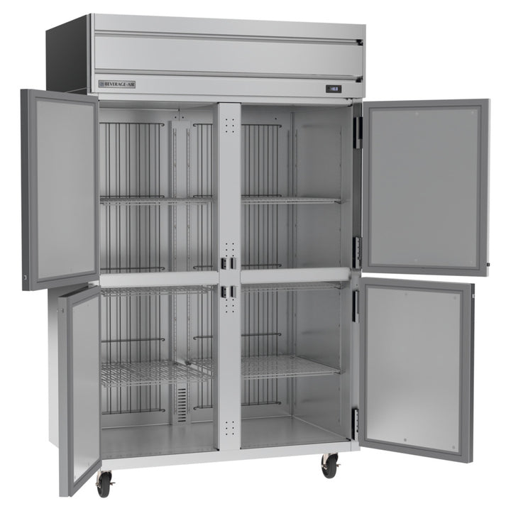 Beverage-Air HFPS2HC-1HS Horizon Series 52" Stainless Steel Half Door Reach In Freezer