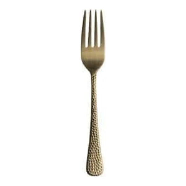 Furtino Hamford Dessert Fork Gold Matt 18/10 Stainless Steel Dessert Fork 4 mm, Pack of 12