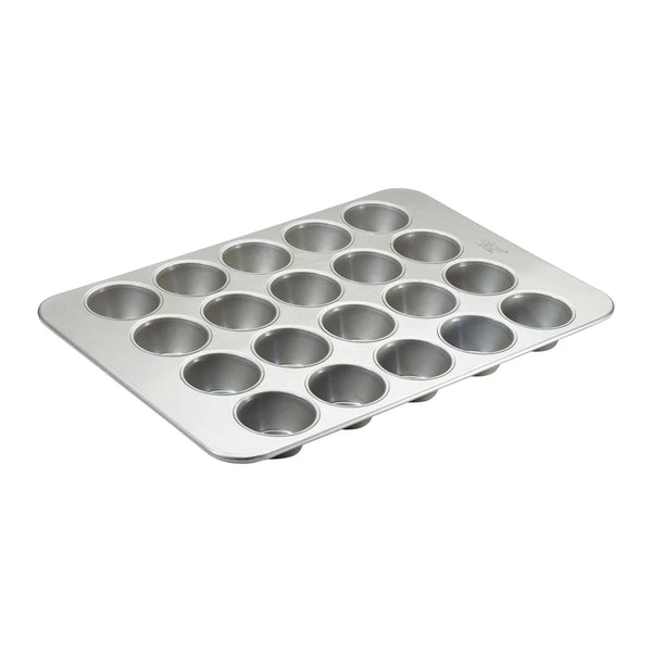 Winco HMF-20E 20 Compartment Aluminium Pecan Roll/Large Muffin Pan, 8.2 Oz, 17-7/8" x 25-7/8"