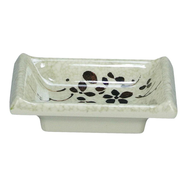 Yanco HO-4046 Honda 3.75" Rectangular Sauce Dish in Beige Melamine - Pack of 72