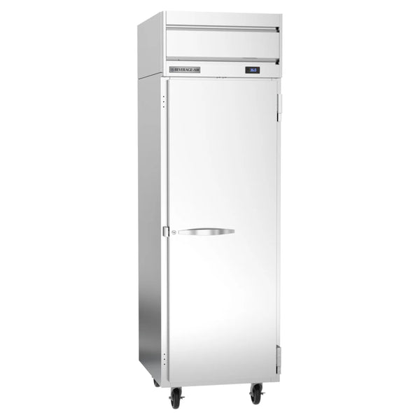 Beverage-Air HRPS1HC-1S Horizon Series 26" PS Finish Top Mounted Solid Door Reach In Refrigerator