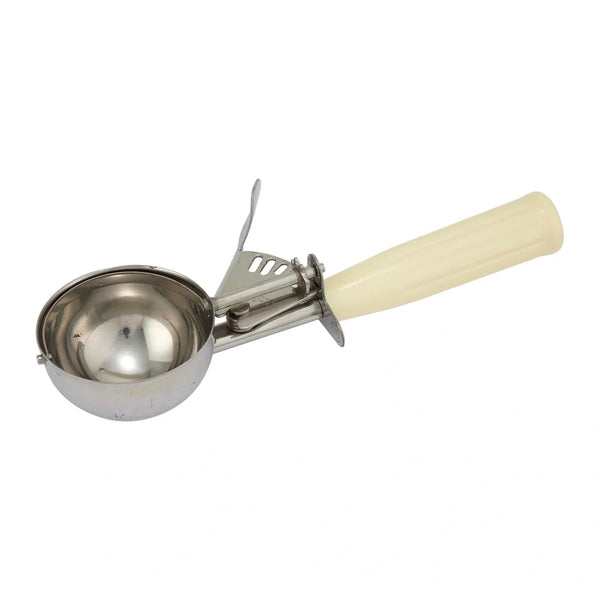 Winco ICD-10 Ice Cream Disher, Size 10, Plastic Handle, Ivory