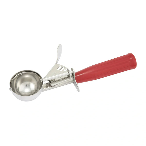 Winco ICD-24 Ice Cream Disher, Size 24, Plastic Handle, Red