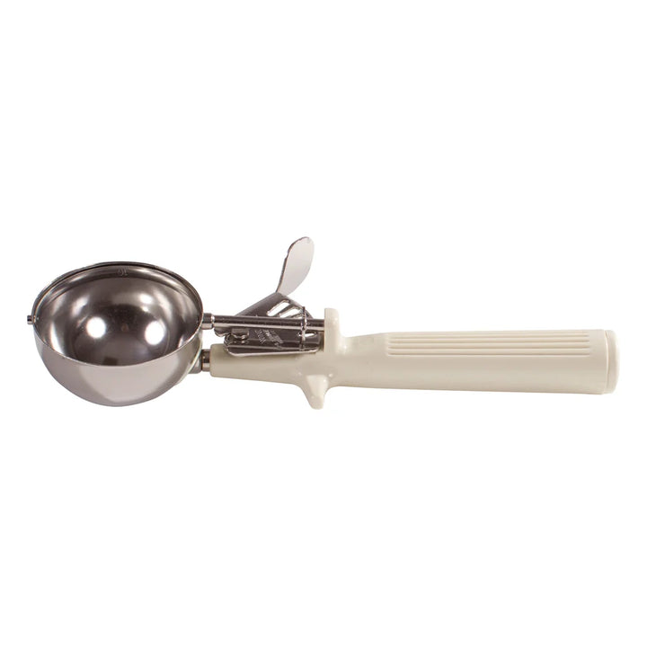 Winco ICOP-10 Ice Cream Disher, Size 10, One-piece Handle, Ivory