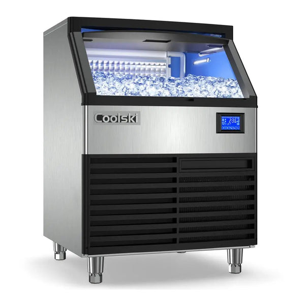 Coolski IM180 26'' Commercial Undercounter Air Cooled Ice Machine With Bin - 110 V, 200 lb.