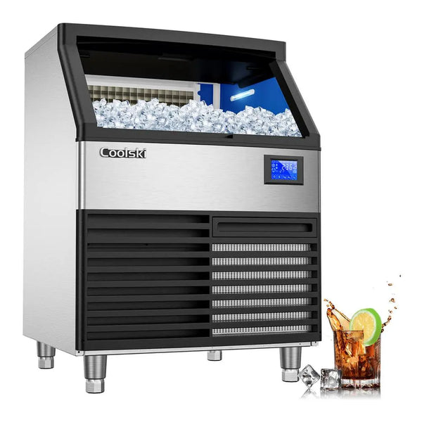 Coolski IM280 26‘’ Commercial Air Cooled Ice Machine With Bin - 110 V, 320 lb.