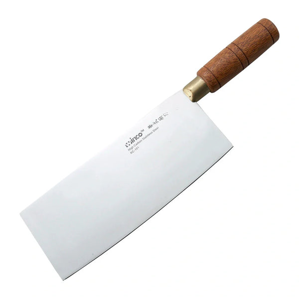 Winco KC-101 Chinese Cleaver, Wooden Handle, 3-1/2" Blade