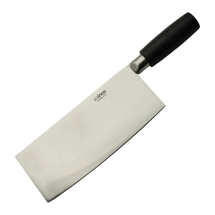 Winco KC-601 Chinese Cleaver with Round POM Handle, 8" Blade