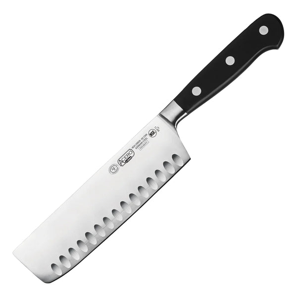 Winco KFP-73 7" Nakiri Knife, Hollow Ground