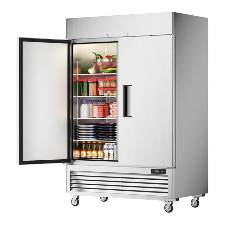 Coolski KR-49 54'' Stainless Steel Solid Door Reach-in Refrigerator, 49 Cu.Ft Capacity-1