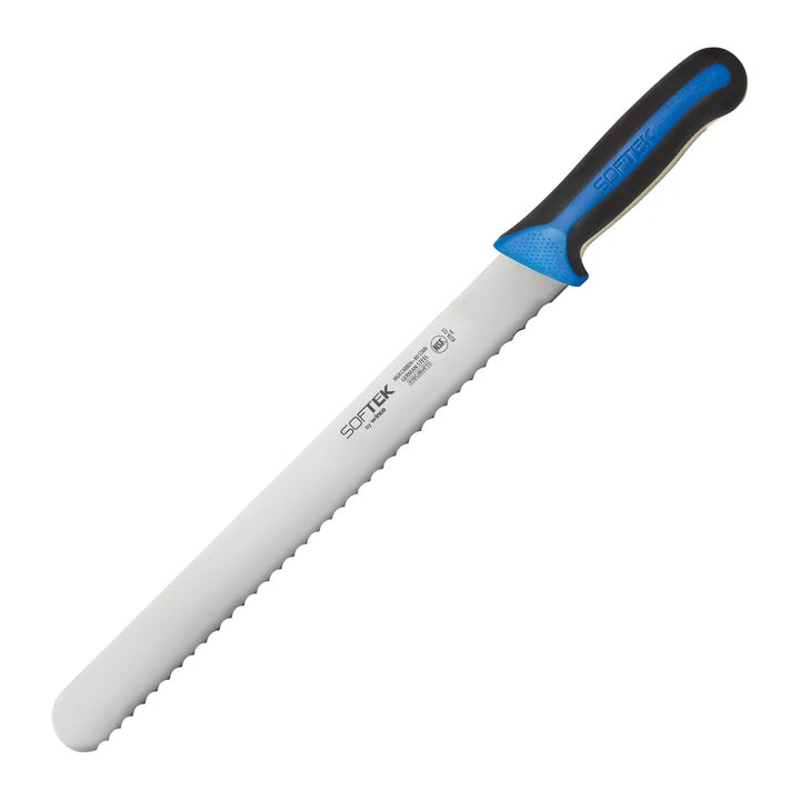 Winco KSTK-121 SofTek, 12" Wavy Edge Slicer, Straight, Soft Grip Handle