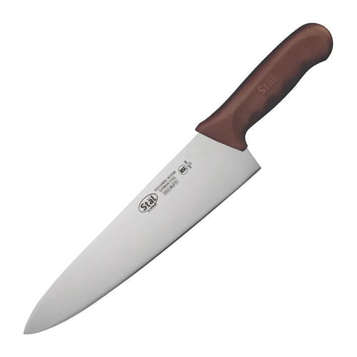 Winco KWP-100N 10" Cook's Knife, Brown PP Handle