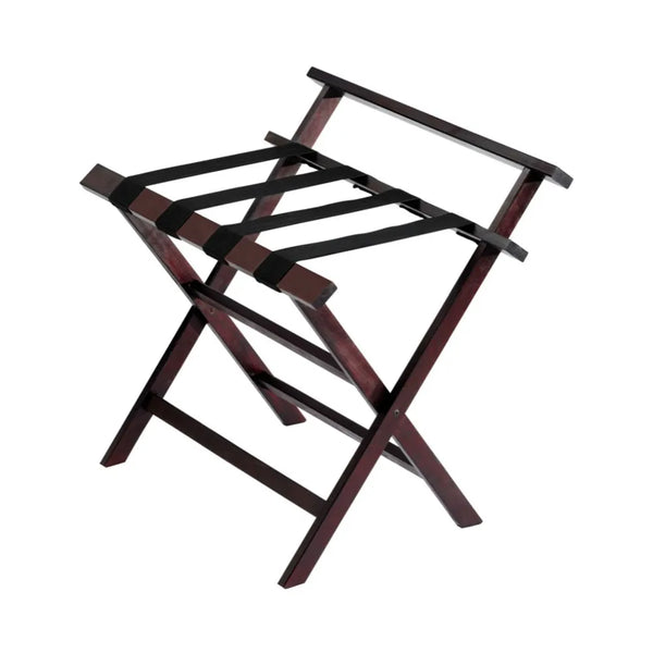 Hospitality 1 Source LRRW02B Aristocrat Wooden Luggage Rack — Rosewood Case Pack of 4 Pieces