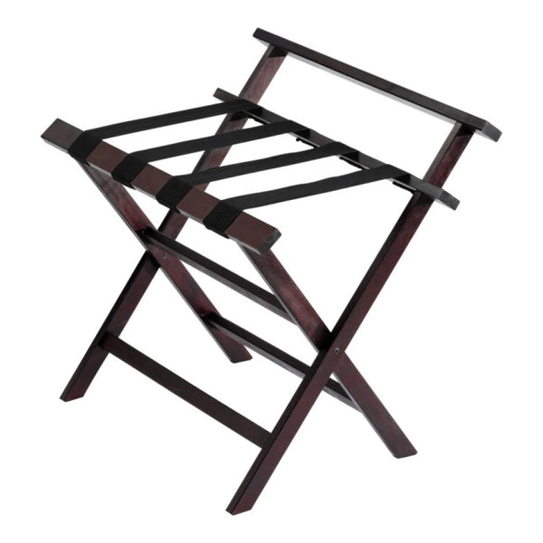 Hospitality 1 Source LRRW02B Aristocrat Wooden Luggage Rack — Rosewood Case Pack of 4 Pieces