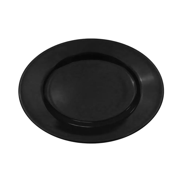 CAC China LV-12-BLK Oval Platter R.E. Black  10 3/8" Case of 24 Pcs