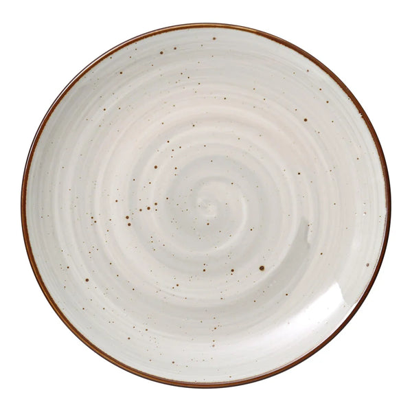 Yanco LY-1107 Lyon 7 1/4" X 3/4" Coupe Plate, Porcelain, Reactive Glaze, Pack of 36