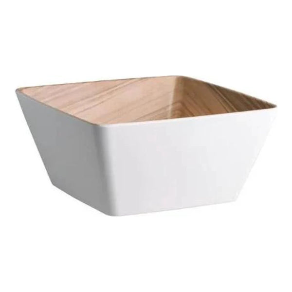 Zicco M2364 melamine Buffet Square Bowl White 25.4X25.4X11.7cm