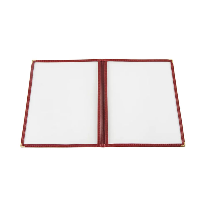 CAC China MCP2-911BY Menu Cover 2-Pocket Burgundy 8-1/2x11" /Each