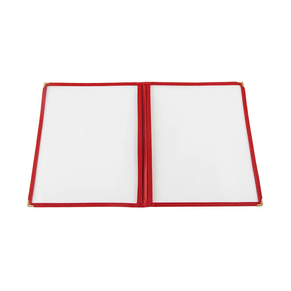 CAC China MCP2-911RD Menu Cover 2-Pocket Red 8-1/2x11" /Each