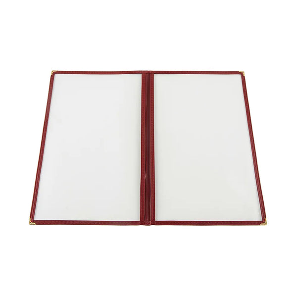 CAC China MCP2-914BY Menu Cover 2-Pocket Burgundy 8-1/2x14" /Each