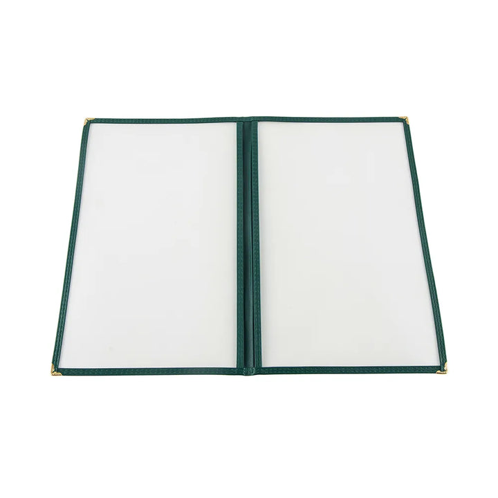 CAC China MCP2-914GN Menu Cover 2-Pocket Green 8-1/2x14" /Each