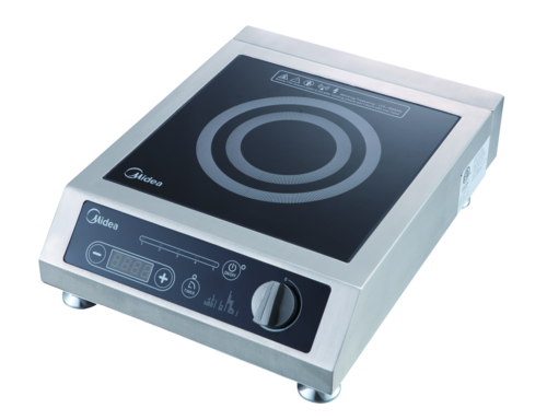 Midea MIC1800F 14.2"  Countertop Induction Cooktop with Thermostatic Controls, Stainless Steel, 120v/1ph, 1800W